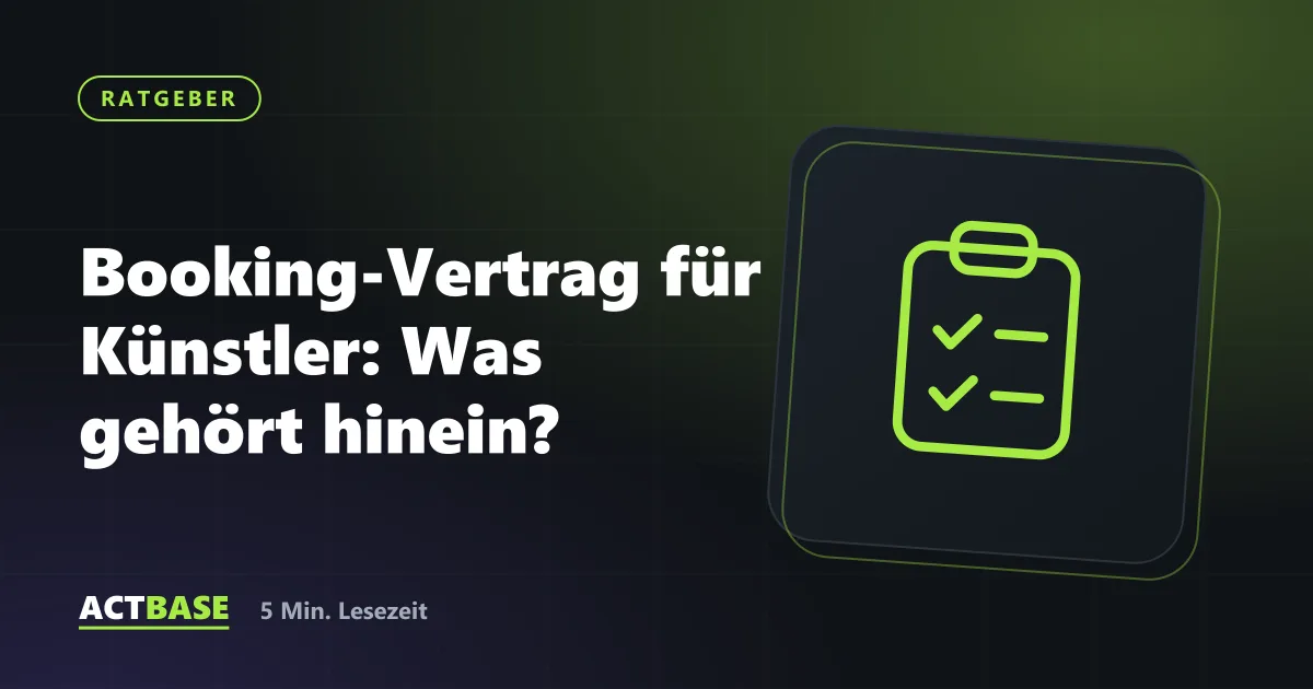 Titelbild zum Ratgeber: Booking-Vertrag für Künstler: Was gehört hinein?