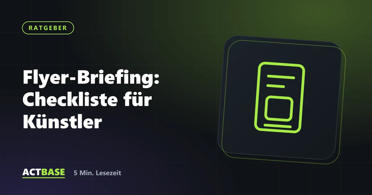 Titelbild zum Ratgeber: Flyer-Briefing: Checkliste für Künstler