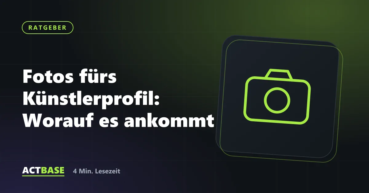 Titelbild zum Ratgeber: Fotos fürs Künstlerprofil: Worauf es ankommt