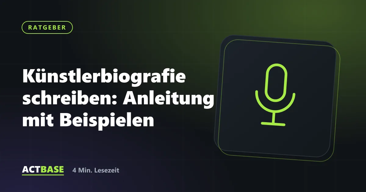 Titelbild zum Ratgeber: Künstlerbiografie schreiben: Anleitung mit Beispielen