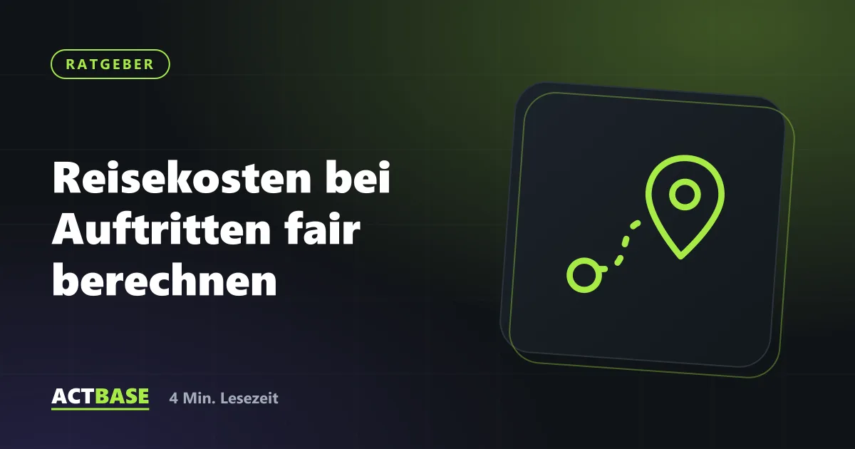 Titelbild zum Ratgeber: Reisekosten bei Auftritten fair berechnen