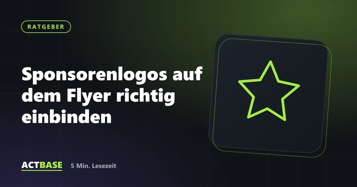 Titelbild zum Ratgeber: Sponsorenlogos auf dem Flyer richtig einbinden