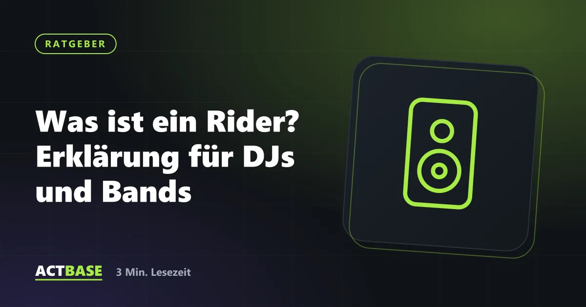 Titelbild zum Ratgeber: Was ist ein Rider? Erklärung für DJs und Bands